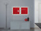 Sigel glasmagneetbord - Artverum - met LED verlichting - 48x48cm - rood - SI-GL402