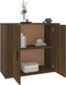 vidaXL - Dressoir - 80x33x70 - cm - bewerkt - hout - bruin - eikenkleur