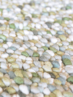 Brink en Campman - Brink en Campman Pebble Fresh Green Vloerkleed - 170x240 - Rechthoek - Hoogpolig Tapijt - Modern - Groen, Meerkleurig
