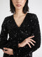PIECES PCKAM LS Wikkeljurk - V-Hals - Lange mouwen - Glitterdetail - Maat S