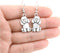 BY-ST6 Labradoodle - Sieradenset ketting en oorbellen - Zilverkleurig (1 set)