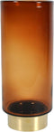 PTMD Maureen Vaas - 14,5 x 14,5 x 35 cm - Glas - Bruin