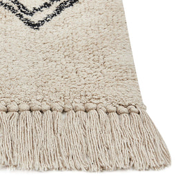 SOMEK - Laagpolig vloerkleed - Beige - 160 x 230 cm - Katoen
