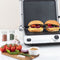 HKOENIG GR70 Grill, Barbecue, Plancha en Panini - 30x25cm - Instelbare thermostaat - 2000W - 180 ° Opening - Anti -adhesieve herleving