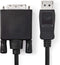 Nedis DisplayPort-Kabel - DisplayPort Male - DVI-D 24+1-Pins Male - 1080p - Vernikkeld - Zwart - 1 m