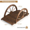 Coast Garden Bridge - Houten vijverbrug met dubbele halfwielleuning - 101,5 x 48,5 x 38 cm