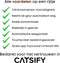 Catsify Zelfreinigende kattenbak - Automatische kattenbak - 65 L - Incl. App - Incl. vuilniszakken - Wit.