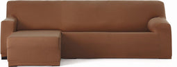 Hoes voor chaise longue met korte armleuning links Eysa BRONX Bruin 110 x 110 x 310 cm