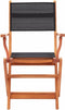 vidaXL - Tuinstoelen - inklapbaar - 4 - st - eucalyptushout - en - textileen - zwart