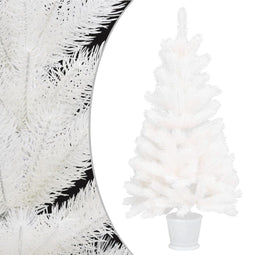 vidaXL - Kunstkerstboom - met - levensechte - naalden - 65 - cm - wit