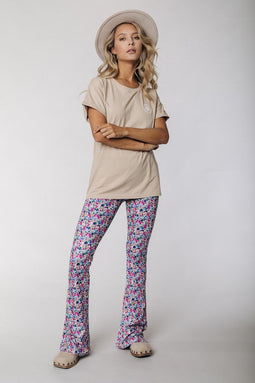 Colourful Rebel Small Flower Peached Flare Broek - Hoge taille - Elastieke taille - M (2022)