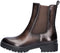 TAMARIS Core Dames Biker Boots - Metallic lak effect - Bruin