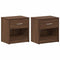 vidaXL - Nachtkastjes - 2 - st - met - lade - 39x28x41 - cm - bruin - eikenkleurig