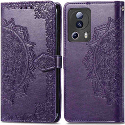 iMoshion Hoesje Geschikt voor Xiaomi 13 Lite Hoesje Met Pasjeshouder - iMoshion Mandala Bookcase - Paars