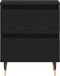 vidaXL - Bedside - Cabinets - 2 - st - Black - Oak - 40x35x50 - cm - Gefabriceerd - Hout