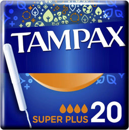 Tampons tampax super plus 20st | 12 stuks