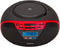 Aiwa BBTU-400RD - Portable Radio/DAB(+)/CD Speler - FM-Radio Klok Sleeptimer Zoemer alarm - Rood