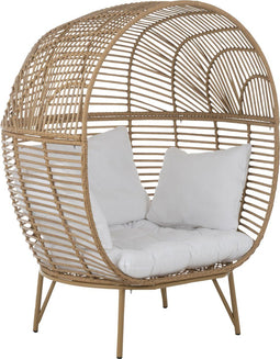 J-Line loungestoel Ovaal - staal - naturel