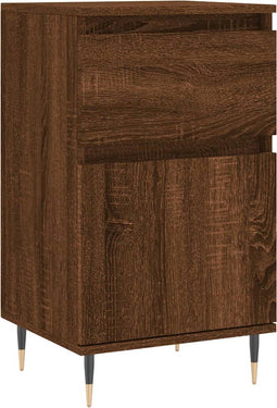 vidaXL - Dressoir - 40x35x70 - cm - bewerkt - hout - bruin - eikenkleur