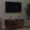 vidaXL - Tv-meubel - LED-verlichting - 75x35,5x25 - cm - gerookt - eikenkleurig
