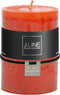 J-Line cilinderkaars - oranje - medium - 39U - 6 stuks