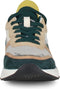PS Poelman Carocel - Dames Runner Sneakers - Imitatie Leren Suède - Groen Beige Multi - Maat 39