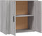 vidaXL - Dressoir - 80x33x70 - cm - bewerkt - hout - grijs - sonoma - eikenkleurig