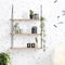 LIFA LIVING Wandrek - Industrieel - 3 planken - Zwart