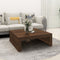 vidaXL - Salontafel - 100x100x35 - cm - bewerkt - hout - bruin - eikenkleur
