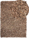 MUT - Shaggy vloerkleed - Beige - 140 x 200 cm - Leer