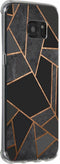 Hoesje Geschikt voor Samsung Galaxy S7 Edge Hoesje Siliconen - Design Backcover siliconen - Meerkleurig / Black Graphic