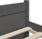 vidaXL - Bedframe - massief - hout - grijs - 140x190 - cm