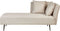 RIOM - Chaise longue - Beige - Rechtszijdig - Stof