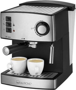 Clatronic ES 3643 - Espressomachine - 1,6 l watertank 2 kopjes - Zwart Roestvrijstaal