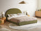 VAUCLUSE - Tweepersoonsbed - Olijfgroen - 160 x 200 cm - Bouclé