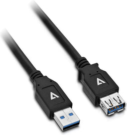 V7 V7U3.0EXT - USB 3.0 A Verlengkabel - 2 m - Zwart