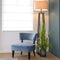 Atmooz - Vloerlamp Potsdam - Woonkamer - Staande Lamp - Stalamp - Staanlamp Industrieel - Zwart - Met Witte Kap - Metaal - Hoogte 168cm