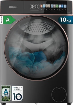 Cecotec Bolero DressCode 10900 - Wasmachine Voorlader 10 kg 1400 RPM A - Inverter FullColor Staal