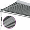 vidaXL - Luifel - uittrekbaar - 4,5x3 - m - stof - en - aluminium - antraciet - en - wit