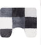 Dutch House Toiletmat Brest - WC Mat 60x50cm - Grijs - Antislip - Toiletmat met uitsparing - Badkamer Mat - WC Mat - Snel Absorberend - Snel Drogende Toiletmat