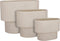 Mica Decorations Quito Bloempotten - 67 x 43 x 51 cm - Mangesium - Creme - Set van 3