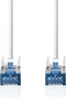 Nedis CAT6a netwerkkabel - S/FTP - RJ45 Male - RJ45 Male - 0.50 m - Snagless - Rond - LSZH - Wit - Doos