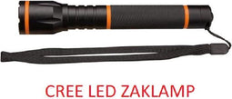 Perel - Zaklamp - 1 W-Cree LED - Aluminium zwart