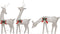 vidaXL - Rendierfamilie - Kerstmis - warmwit - 270x7x90 - cm - mesh - goudkleurig