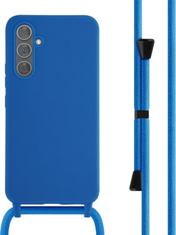 imoshion Hoesje Geschikt voor Samsung Galaxy A54 (5G) Hoesje Met Koord - imoshion Siliconen hoesje met koord - Blauw