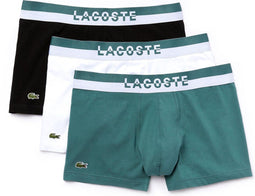 Lacoste Heren 3-pack Trunk - Regular fit - Groen/Wit/Zwart