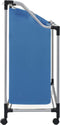 vidaXL - Wassorteerder - met - 3 - zakken - staal - blauw
