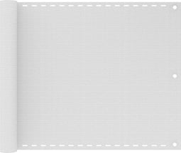 vidaXL - Balkonscherm - HDPE - 75x400 - cm - wit