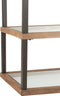 J-Line console 3 Niveaus - glas/hout - bruin