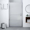 vidaXL - Douchedeur - mat - 91x195 - cm - gehard - glas - zwart
